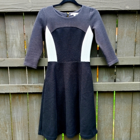 Boden Color Block Fit and Flare Dress Size 2R - Picture 1 of 8